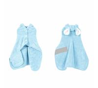 Toalla Perro Albornoz Perro Pequeño Mediano Gatos Microfibra Baño Albornoz con Capucha Mascotas Absorbente Usable Suave (Blue,L)