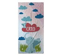 Toalla Personalizada con Nombre. Toalla Niño. Toalla Playa. Toalla Piscina/Piscina. Algodón y Microfibra. Regalos Originales. Varios Tamaños. Elefante Infantil