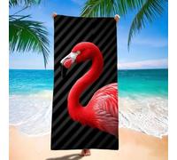 Toalla Playa 100x200 cm Toalla Playa Grande, Ligera, Absorbente, Secado rápido Toallas Microfibra, Beach Towels Negro, Repelente a la Arena Toallas Baño Grandes para Camping, Viaje, flamencos H-912