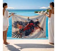 Toalla Playa 200x150, Águila Toalla Playa Grande 150 x 200cm Secado Rápido Resistente a la Arena Suave Cómodo Durable, Toallas Baño Grandes Animal para Exterior Vacaciones Accesorios Viaje JXLT-2090