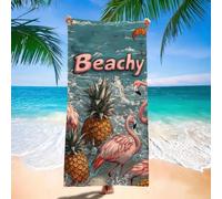 Toalla Playa 60x120 cm Toalla Playa Grande, Ligera, Absorbente, Secado rápido Toallas Microfibra, Beach Towels flamencos, Repelente a la Arena Toallas Baño Grandes para Camping, Viaje, Animal H-7702