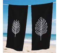 Toalla Playa 65x130cm Simple Toalla Microfibra Grande Juego de 2 Hojas Patrón Diseño Absorbente Secado Rápido Beach Towel Ultraligera con Botón presión Diseño y Bolsa para Piscina Yoga Gym, Model995