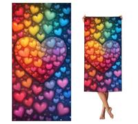 Toalla Playa 80 x 160 cm, Toalla Microfibra Grande Compacta y de Secado Rápido, En Diseño Paisaje, Ligero Ahorra Espacio, Resistente a la Arena, Ultraabsorbente, Toalla Piscina con Motivo Amar, s-j513