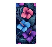 Toalla Playa Flor, Toalla Playa Grande 75x150cm, Toallas Baño Grandes Antiarena Secado Rápido Pareo Multiusos con Bolsa para Viajes, Gimnasio, Piscina, Camping, Accesorios Playas, Regalo Mujer -3858