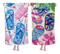 Toalla Playa Grande 100x200cm 2 Pack Toalla Microfibra, Esterilla Playa Antiarena Chanclas Beach Towel Secado Rapido Absorbente Compacto Ligero para Natación Camping para Hombre Mujer con Bolsa M-454