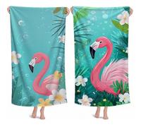 Toalla Playa Grande 100x200cm 2 Pack Toalla Microfibra, Esterilla Playa Antiarena Pájaro Beach Towel Secado Rapido Absorbente Compacto Ligero para Natación Camping para Hombre Mujer con Bolsa M-547