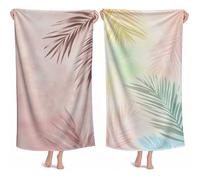 Toalla Playa Grande 100x200cm 2 Pack Toalla Microfibra, Esterilla Playa Antiarena Planta Beach Towel Secado Rapido Absorbente Compacto Ligero para Natación Camping para Hombre Mujer con Bolsa M-613