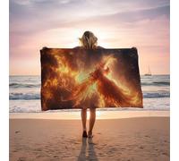 Toalla Playa Grande 140 x 70CM, Toalla de Playa Phoenix Suave y Respetuoso con la Piel de Secado Rápido y Resistente a la Arena como Toallas Gimnasio Toallas Baño Grandes Regalo Mujere Animal LSTJ3536