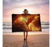 Toalla Playa Grande 180 x 90 CM, Toalla de Playa Phoenix Suave y Respetuoso con la Piel de Secado Rápido y Resistente a la Arena como Toallas Gimnasio Toallas Baño Grandes Regalo Mujere Nube LSTJ-3548