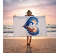 Toalla Playa Grande 200 x 100 CM, Toalla de Playa Phoenix Suave y Respetuoso con la Piel de Secado Rápido y Resistente a la Arena como Toallas Gimnasio Toallas Baño Grandes Regalo Simple LSTJ-1101