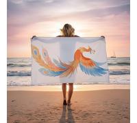 Toalla Playa Grande 200x100CM, Toalla de Playa Phoenix Suave y Respetuoso con la Piel de Secado Rápido y Resistente a la Arena como Toallas Gimnasio Toallas Baño Grandes Regalo Mujere Simple LSTJ-0606