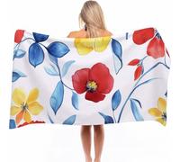 Toalla Playa Grande - 200x90cm, Toallas Microfibra Planta, Suave y Ligera, Antiarena, Secado Rápido, Multiuso como Pareo, Manta Picnic o Baño - Toallas de Playa para Mujer y Hombre - Rural 0a-1996