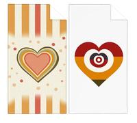 Toalla Playa Grande 60x120cm Corazón Toalla Microfibra Antiarena, Toallas Bano Sencillez Toallas Playa Secado Rapido, Pareos Playas Mujer Ligera Absorbente para Playas Gimnasio Viajes Sauna VQ-833