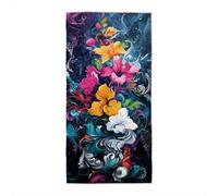 Toalla Playa Grande 70x140 cm, Vistoso Toalla Playa de Microfibra, Toallas Baño Grandes, Toallas Microfibra Hay Bolsas, Ligero Ahorra Espacio Secado RáPido Sin para Playas, Viajes, Camping (Flor) P-35