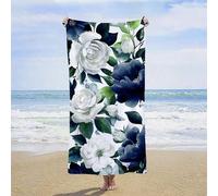 Toalla Playa Grande 75 x 150 cm, Flor Beach Towel Microfibra con Bolsa de Almacenamiento, Absorbente Secado Rápido Antiarena Toalla de Baño para Playa, Piscina, Gimnasio, Camping, Viajes (Rosa) W-7
