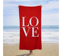 Toalla Playa Grande 75 x 150 cm, Rojo Beach Towel Microfibra con Bolsa de Almacenamiento, Absorbente Secado Rápido Antiarena Toalla de Baño para Playa, Piscina, Gimnasio, Camping, Viajes (como) G-1