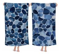 Toalla Playa Grande 75x150cm 2 Pack Toalla Microfibra,Esterilla Playa Antiarena Azul Beach Towel Secado Rapido Absorbente Compacto Ligero para Viajes Natación Camping para Hombre Mujer con Bolsa M-535