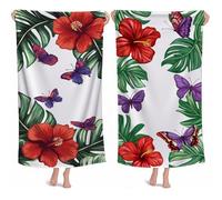 Toalla Playa Grande 75x150cm 2 Pack Toalla Microfibra, Esterilla Playa Antiarena Mariposa Beach Towel Secado Rapido Absorbente Compacto Ligero para Natación Camping para Hombre Mujer con Bolsa M-414