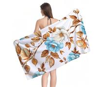 Toalla Playa Grande 75x150cm Toalla Microfibra Antiarena, Toallas Baño Flores hoja caduca Toallas de Playa Secado Rápido, Toallas Piscina Ligera Absorbente, Beach Towel para Gimnasio Viajes Y1-837