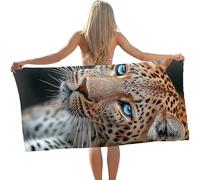 Toalla Playa Grande 90x180 cm Toalla Microfibra Leopardo Suave de Secado Rápido Absorbente Sin Arena Beach Towel Animal, Playa de Verano Toallas Baño para Viajes Natación Gimnasio Sauna Regalo GYL690