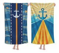 Toalla Playa Grande 90x200cm 2 Pack Toalla Microfibra, Esterilla Playa Antiarena Gancho Beach Towel Secado Rapido Absorbente Compacto Ligero para Natación Camping para Hombre Mujer con Bolsa M-441