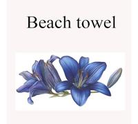 Toalla Playa Grande, 90x200cm Toalla Microfibra Prevención de Arena, Toallas de Playa Ligera y de Secado Rápido, Aplicable a Playa,Viajes,Ultra Absorbente, Toallas Que Ahorra Espacio Blanco Lirio U-2