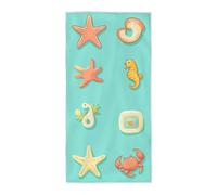 Toalla Playa Grande Microfibra 75x150cm, Toalla Playa Azul, Microfibra Secado Rápido Antiarena, Ideal para Viajes Piscina Playas, Ligera con Bolsa Transporte, Accesorios Playas, Regalo Mujer -3528