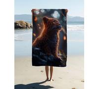 Toalla Playa Grande Microfibra Leopardo 180 x 90 cm, Microfibra Toalla Gimnasio Animal, Secado RáPido y Antiarena Suave y Ultraabsorbente Accesorios Playa, para Piscina Gimnasio Viajes Camping L1G-58