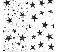 Toalla Playa grande XXL 70x140 cm, Toalla Microfibra de Secado RáPido, Absorbente, Ultrasuave y Compacta, Toalla BañO Sin Arena, Manta de Playa Baño, Pack de 2 (Estrellas En Blanco Y Negro) z-1182