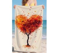 Toalla Playa Grande XXL 75x150cm Microfibra Toalla Playa Beige Secado Rápido Antiarena Ligera Absorbente Suave Compacta para Viaje Piscina Camping Verano Regalo para Árbol De La Vida Diseño bz-887