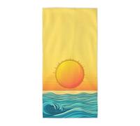 Toalla Playa Grandes Microfibra, Toalla Playa Amarillo 100x200 cm, Beach Towel Ligera Secado Rápido Antiarena Ultraligera Portátil con Bolsa Almacenamiento para Baño Gimnasio Viaje Piscina Camping T-1