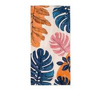 Toalla Playa Hojas, Toalla Playa Grande 75x150cm, Toallas Baño Grandes Antiarena Secado Rápido Pareo Multiusos con Bolsa para Viajes, Gimnasio, Piscina, Camping, Accesorios Playas, Regalo Mujer -3486