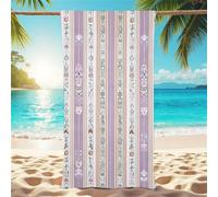 Toalla Playa Lila Toallas Baño Grandes 75x150cm Toalla Playa Grande Retro, Microfibra Toallas Gimnasio Sin Arena con Bolsa de Almacenamiento Incluida para Viajes, Natación, Camping Regalo X1-675