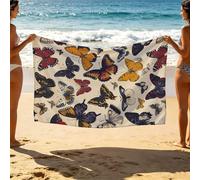 Toalla Playa Mariposa Toalla Playa Grande 150x200 cm Resistente a la Arena Secado Rápido, Toallas Baño Grandes 150x200 para Fitness Yoga Sauna Regalo Mujer Vacaciones Accesorios Viaje Animal SLJT-3686