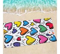 Toalla Playa Microfibra 220x100cm - Toalla Playa Grande Compacta y de Secado Rápido - Blanco Beach Towel Suaves y Ultraabsorbentes -Ideal para Piscina, Gimnasio, Sauna, Viaje y Playas, Amar 0e-501
