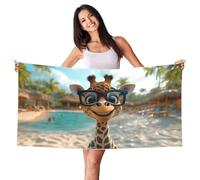 Toalla Playa Microfibra Grande XXL 100x180cm jirafa Toallas de Playa Hombre Mujer Antiarena Beach Towel Secado Rápido Compacta y Ligera Absorbente Suave para Gimnasio, Camping, Viajes, Sauna G-3609