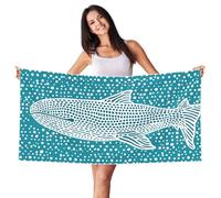 Toalla Playa Microfibra Grande XXL 75x150cm Ballena azul Toallas de Playa Hombre Mujer Antiarena Beach Towel Secado Rápido Compacta y Ligera Absorbente Suave para Gimnasio,Camping,Viajes,Sauna G-3533