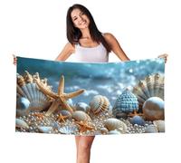 Toalla Playa Microfibra Grande XXL 80x160cm Perlas de concha Toallas de Playa Hombre Mujer Antiarena Beach Towel Secado Rápido Compacta y Ligera Absorbente Suave para Gimnasio, Camping, Sauna G-3574