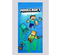 Toalla Playa Minecraft - Azul - Toalla Niño talla T.U.
