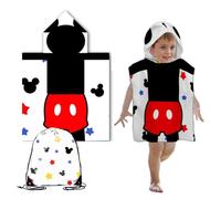 Toalla Playa Niña Bebe de Baño con Capucha, Toalla Poncho Niño Infantil de Playa Toalla de Microfibra Poncho y Bolsa de Cordó Surf para Baño Piscina Playa Niños de 2 a 8 Años (Estilo 6)