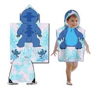 Toalla Playa Niña Bebe de Baño con Capucha, Toalla Poncho Niño Infantil de Playa Toalla de Microfibra Poncho y Bolsa de Cordó Surf para Baño Piscina Playa Niños de 2 a 8 Años (Estilo 10)