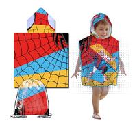 Toalla Playa Niña Bebe de Baño con Capucha, Toalla Poncho Niño Infantil de Playa Toalla de Microfibra Poncho y Bolsa de Cordó Surf para Baño Piscina Playa Niños de 2 a 8 Años (Estilo 8)