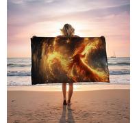 Toalla Playa Phoenix, Toalla Playa Grande 70 x 140cm Suave Cómodo y Absorbente para Vacaciones Imprescindibles para Viajar, Toallas Gimnasio para Yoga Gym Spa Sauna Baños Regalo Mujere Llama LSTJ-3480