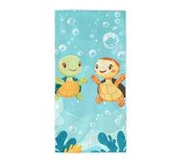 Toalla Playa Tortugas Marinas, Toalla Playa Grande 100x220cm, Toallas Baño Grandes Antiarena Secado Rápido Pareo Multiusos con Bolsa para Viajes, Gimnasio, Accesorios Playas, Regalo Mujer Hombre -574