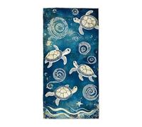Toalla Playa Tortugas Marinas, Toalla Playa Grande 75x150cm, Toallas Baño Grandes Antiarena Secado Rápido Pareo Multiusos con Bolsa para Viajes, Gimnasio, Accesorios Playas, Regalo Mujer Hombre -3798