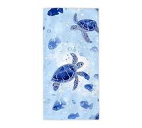 Toalla Playa Tortugas Marinas, Toalla Playa Grande 90x180cm, Toallas Baño Grandes Antiarena Secado Rápido Pareo Multiusos con Bolsa para Viajes, Gimnasio, Accesorios Playas, Regalo Mujer Hombre -1100