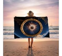 Toalla Playa Universo, Toalla Playa Grande 220 x 100cm Suave Cómodo y Absorbente para Vacaciones Imprescindibles para Viajar, Toallas Gimnasio para Yoga Gym SPA Sauna Baños Regalo Abstracto LSTJ-0123