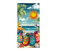 Toalla Playa Verano, Toalla Playa Grande 100x220cm, Toallas Baño Grandes Antiarena Secado Rápido Pareo Multiusos con Bolsa para Viajes, Gimnasio, Piscina, Accesorios Playas, Regalo Mujer Hombre -1042