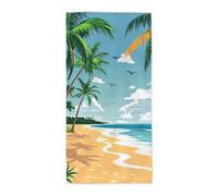 Toalla Playa Verano, Toalla Playa Grande 75x150cm, Toallas Baño Grandes Antiarena Secado Rápido Pareo Multiusos con Bolsa para Viajes, Gimnasio, Piscina, Camping, Accesorios Playas, Regalo Mujer -3150