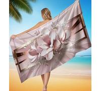 Toalla Playa XXL 100x200 cm Microfibra Toallas Playa Abstracto Flor Toalla de Baño de Microfibra, Manta Ultraligera y de Secado Rápido para Deportes, Espaciosa y Repelente a la Arena Toallas P-11831